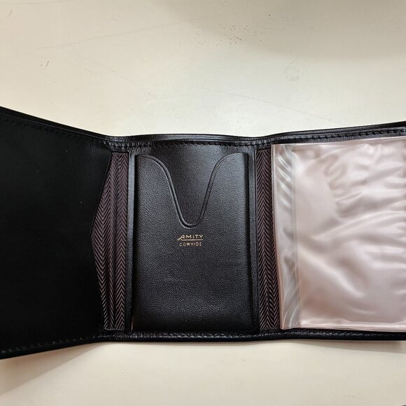 NEW Black Amity Cow Hide Tri-Fold Wallet. Never Used - Picture 2 of 4